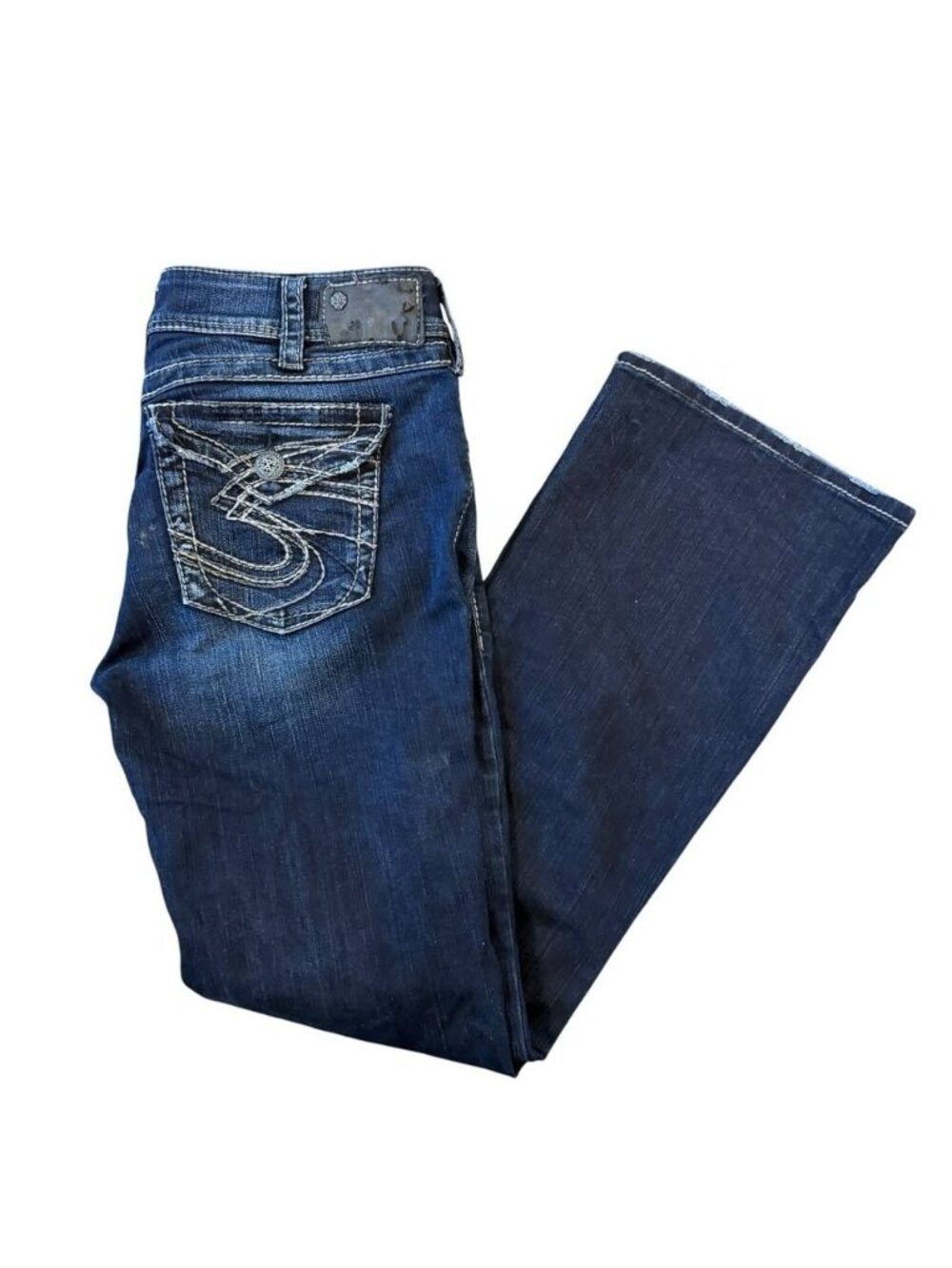 SILVER SUKI SURPLUS Jeans Womens 31x31.5 Bootcut Dark Wash Stretch Denim